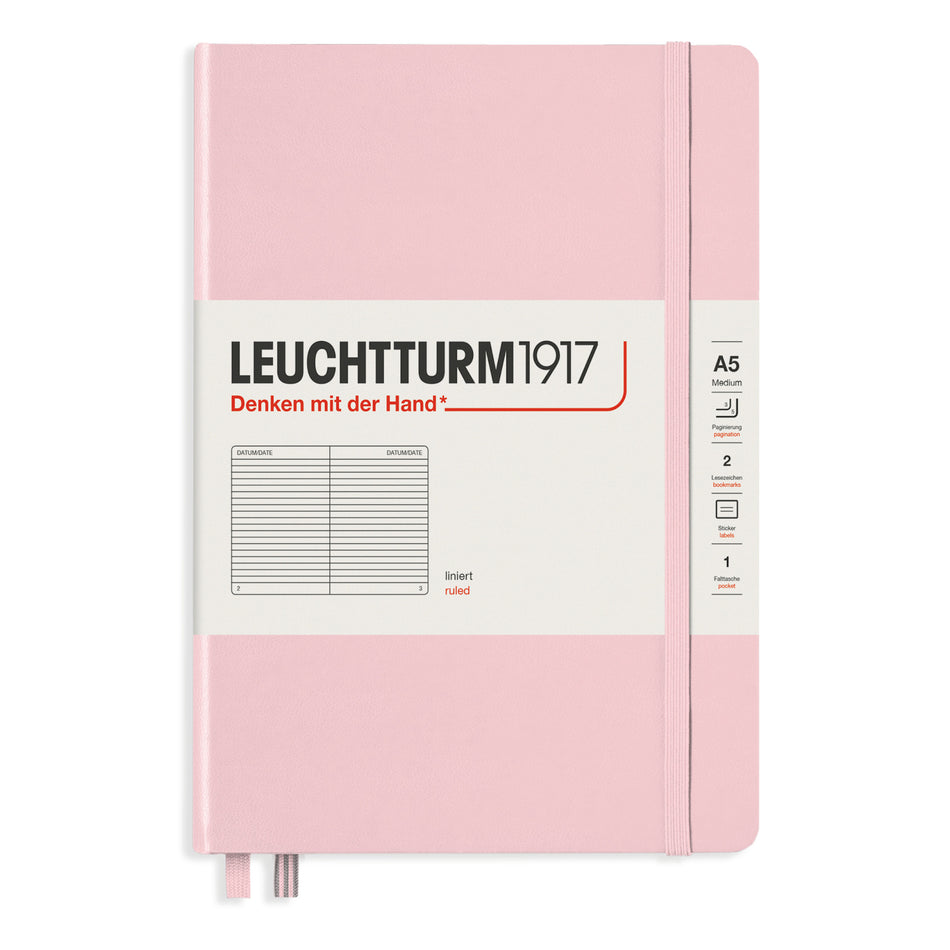 Valokuva tuotteesta Muistikirja A5/251 sivua Leuchtturm1917 Ruled Hard Powder, viivallinen, kuuluu tuoteryhmään Muistikirjat.
