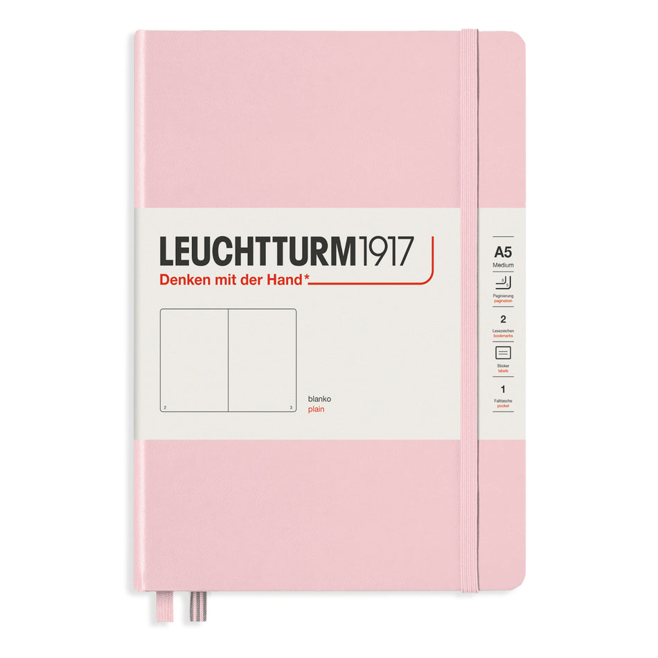 Valokuva tuotteesta Muistikirja A5/251 sivua Leuchtturm1917 Plain Hard Powder, tyhjät sivut, kuuluu tuoteryhmään Muistikirjat.