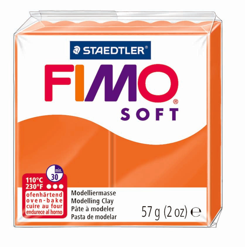 Valokuva tuotteesta Fimo soft perusväri 42 tangerine, kuuluu tuoteryhmään Askartelutarvikkeet.