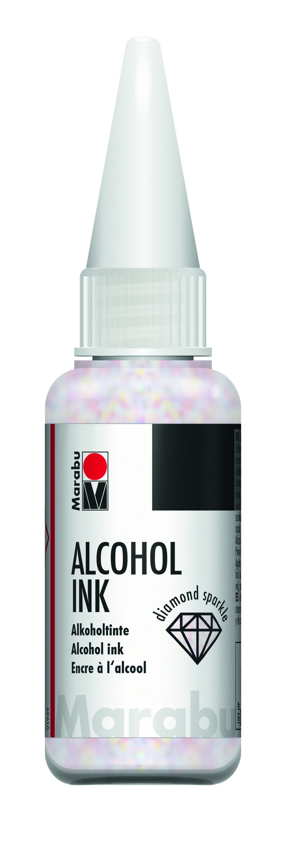 Valokuva tuotteesta Alkoholimuste 20ml timanttiglitter, Marabu Alcohol ink 511 diamond, kuuluu tuoteryhmään Taidetarvikkeet.