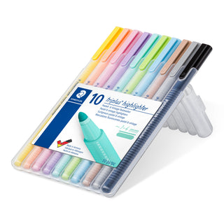 Korostuskynä 10 kpl Staedtler triplus textsurfer pastellivärit