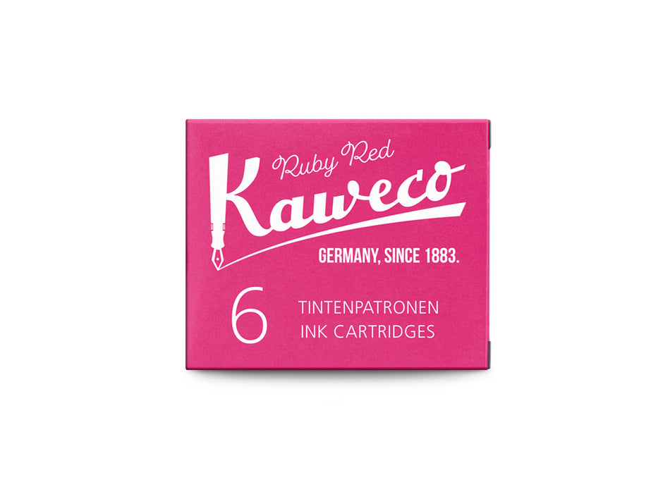 Valokuva tuotteesta Mustepatruuna 6kpl Kaweco Ink Ruby Red, kuuluu tuoteryhmään Lahjakynät.