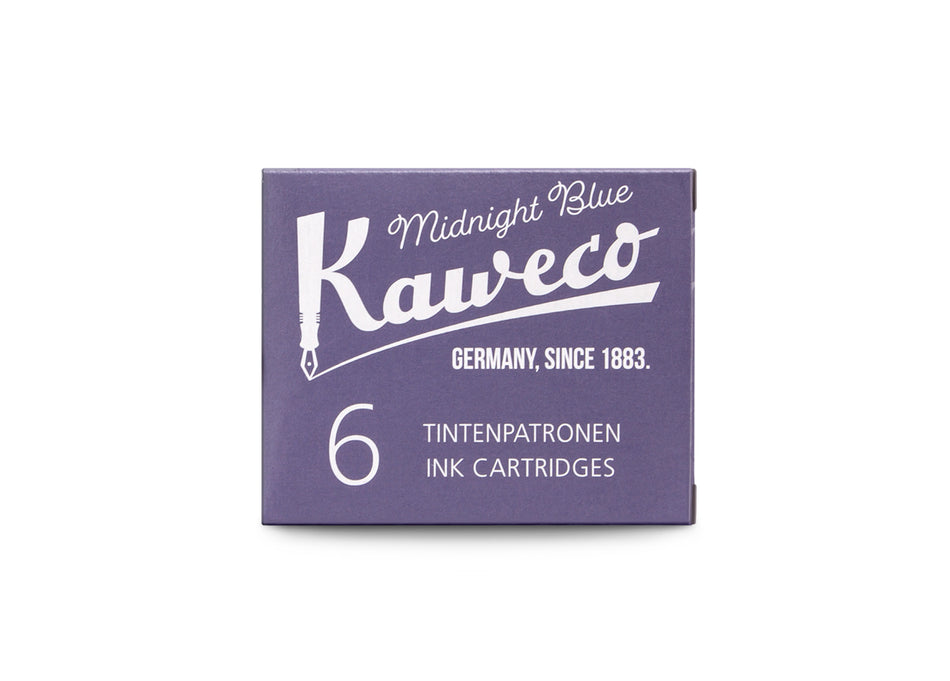 Valokuva tuotteesta Mustepatruuna 6kpl Kaweco Ink Midnight Blue, kuuluu tuoteryhmään Lahjakynät.