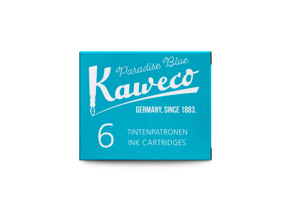 Valokuva tuotteesta Mustepatruuna 6kpl Kaweco Ink Paradise Blue, kuuluu tuoteryhmään Lahjakynät.