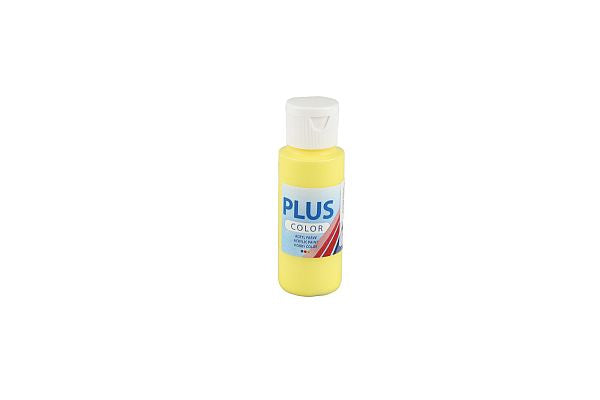 Valokuva tuotteesta Askartelumaali 60ml keltainen Plus Color, kuuluu tuoteryhmään Askartelutarvikkeet.