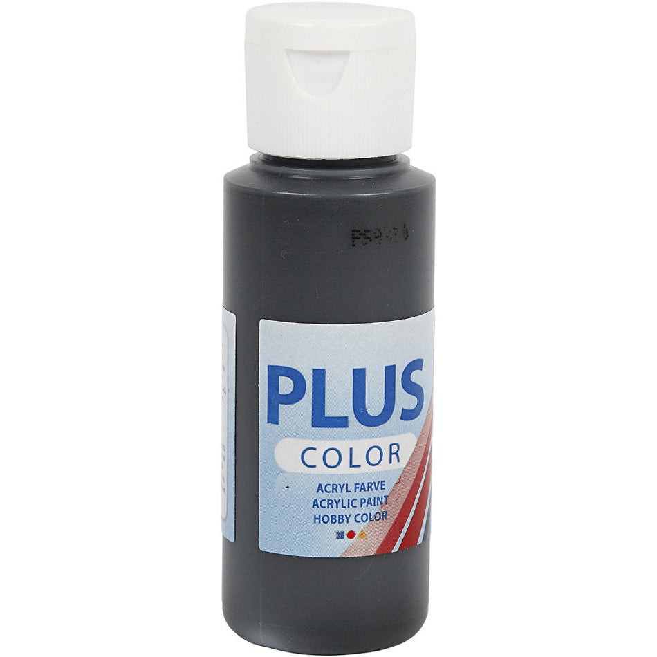 Valokuva tuotteesta Askartelumaali 60ml musta Plus Color, kuuluu tuoteryhmään Askartelutarvikkeet.