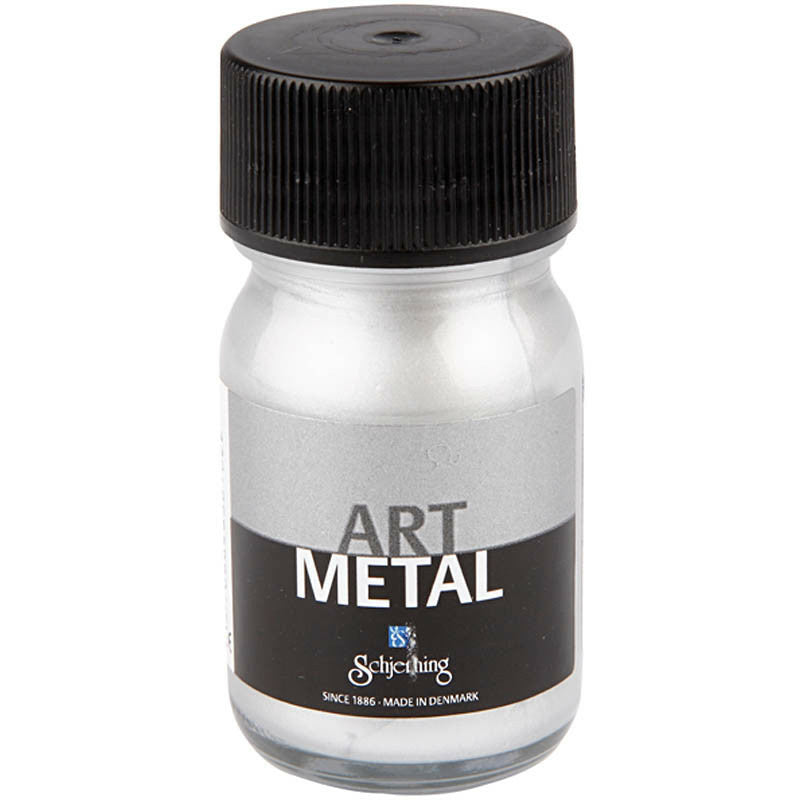 Valokuva tuotteesta Askartelumaali 30 ml hopea, Art Metal, kuuluu tuoteryhmään Askartelutarvikkeet.