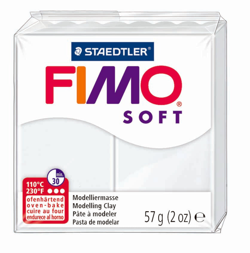 Valokuva tuotteesta Fimo Soft perusväri 0 white, kuuluu tuoteryhmään Askartelutarvikkeet.