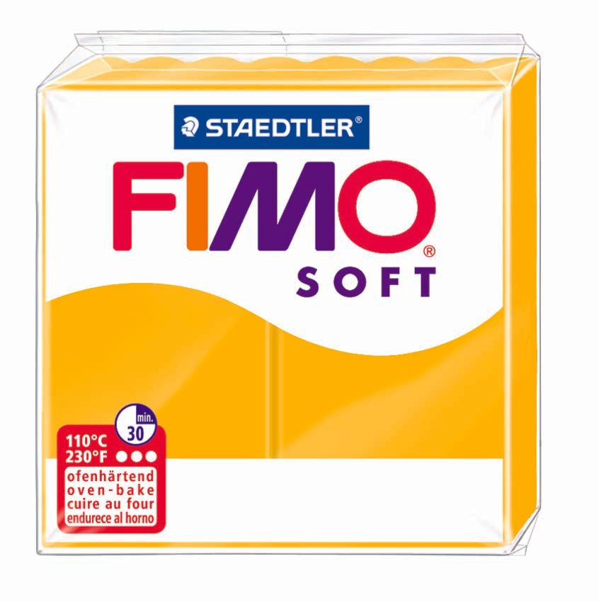 Valokuva tuotteesta Fimo Soft perusväri 16 sunflower, kuuluu tuoteryhmään Askartelutarvikkeet.