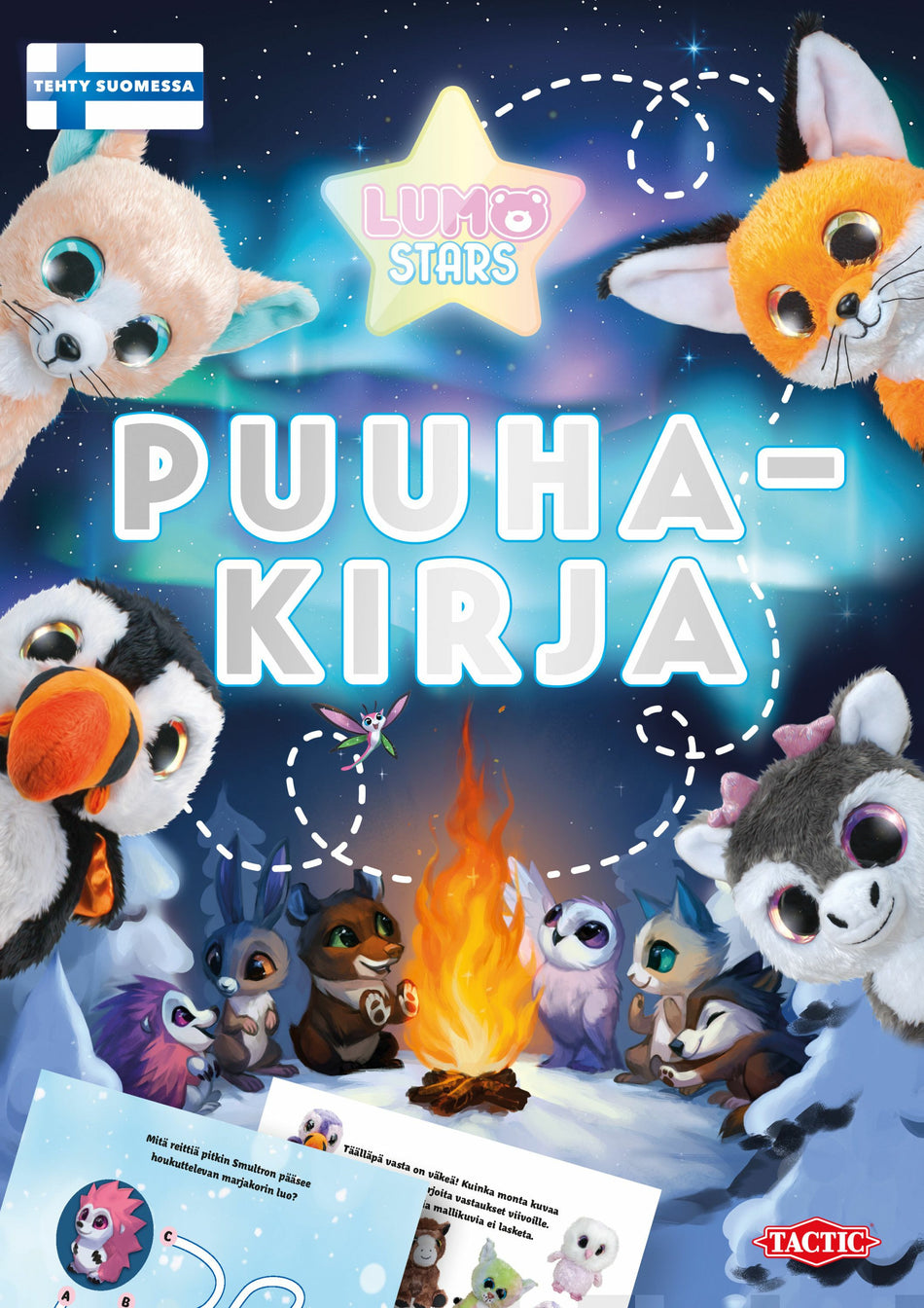 Valokuva kirjasta  Lumo Stars puuhakirja, kuuluu tuoteryhmään Väritys-puuhakirjat.