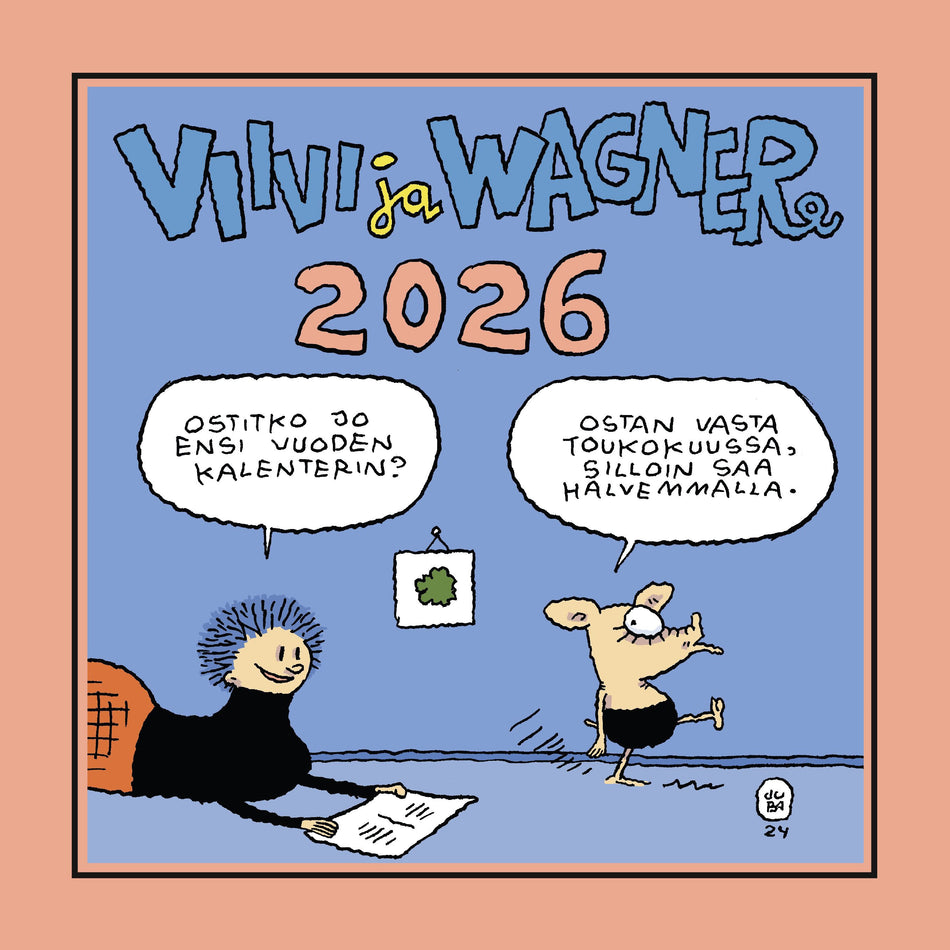 Valokuva tuotteesta Viivi ja Wagner seinäkalenteri 2026, kuuluu tuoteryhmään Seinäkalenterit.