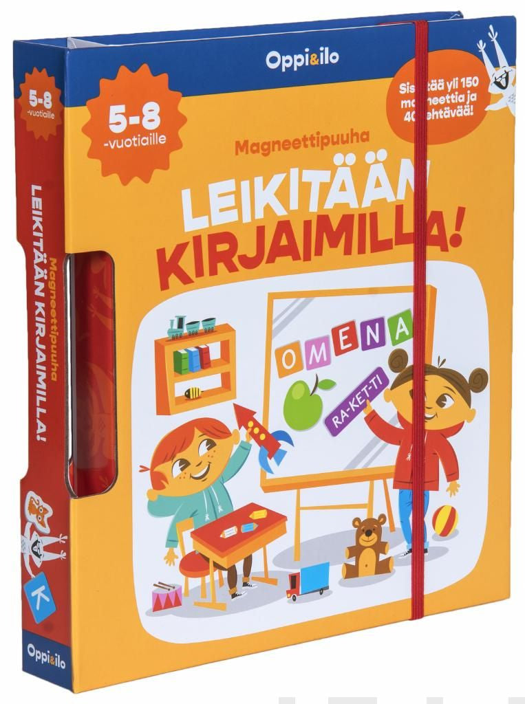 Valokuva kirjasta Reetta Wirtanen / Ritva Ketonen Magneettipuuha Leikitään kirjaimilla 5-8 v, kuuluu tuoteryhmään Väritys-puuhakirjat.