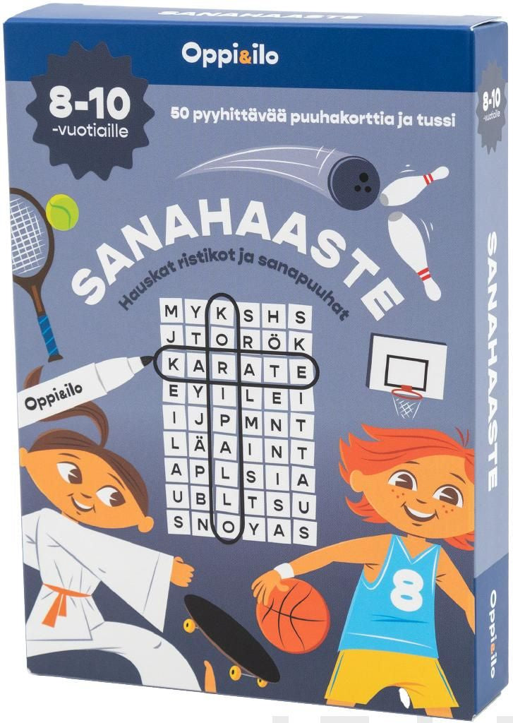Valokuva kirjasta  Sanahaaste-puuhakortit 8-10 v, kuuluu tuoteryhmään Väritys-puuhakirjat.
