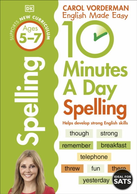 Valokuva kirjasta Carol Vorderman 10 Minutes A Day Spelling, Ages 5-7 (Key Stage 1), kuuluu tuoteryhmään Ulkomaiset pokkarit.