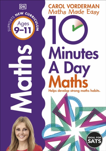 Valokuva kirjasta Carol Vorderman 10 Minutes A Day Maths, Ages 9-11 (Key Stage 2), kuuluu tuoteryhmään Ulkomaiset pokkarit.