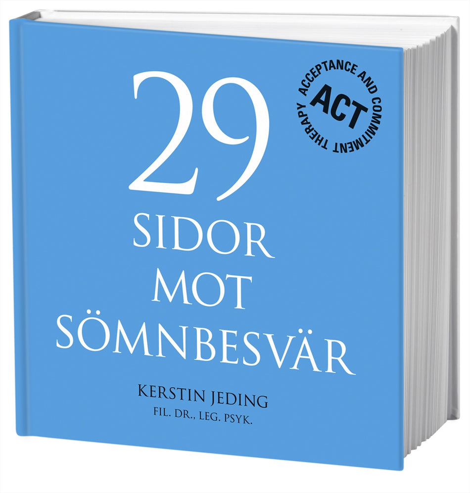Valokuva kirjasta Kerstin Jeding 29 sidor mot sömnbesvär, kuuluu tuoteryhmään Ruots muu tieto.