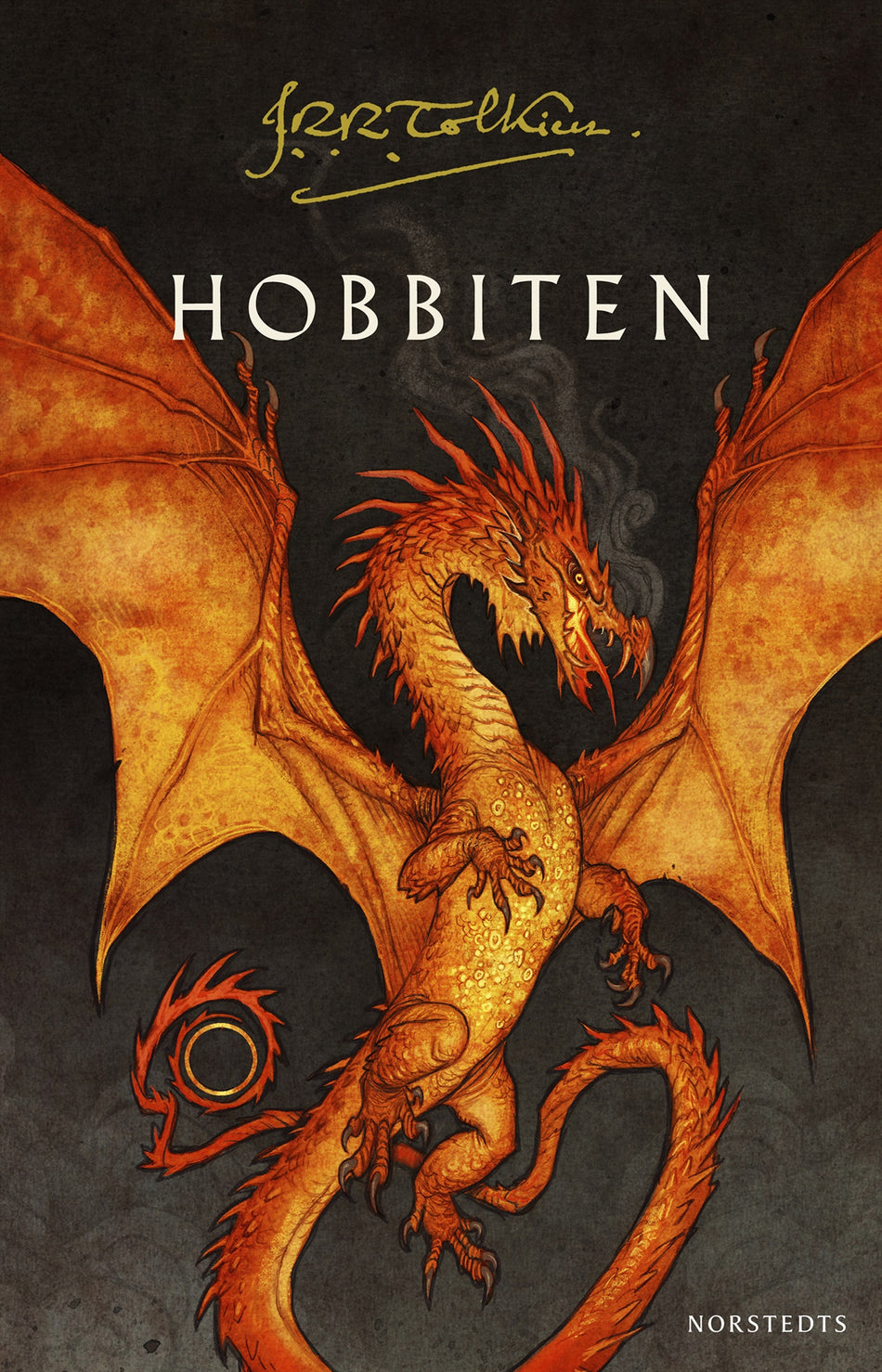 Valokuva kirjasta J. R. R. Tolkien Hobbiten : eller Bort och hem igen, kuuluu tuoteryhmään Ruots kaunokirjat.