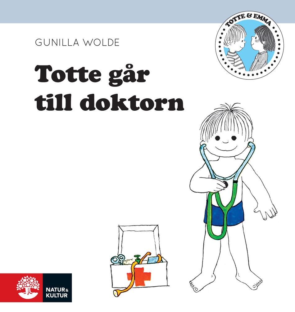 Valokuva kirjasta Gunilla Wolde Totte går till doktorn (jiddisch), kuuluu tuoteryhmään Ruots lapset nuoret ja sarjakuvat.