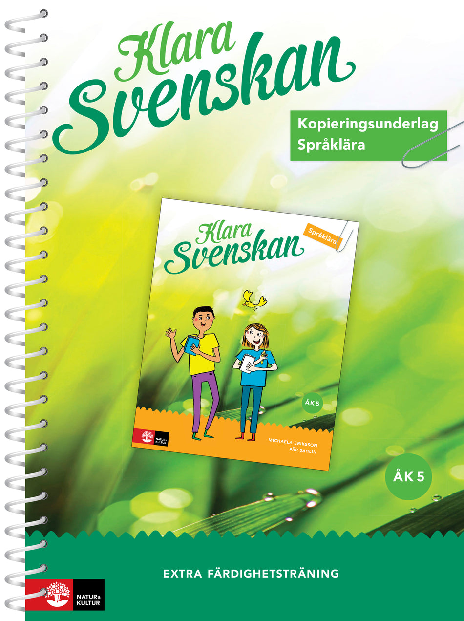 Valokuva kirjasta  Klara svenskan åk 5 Kopieringsunderlag Språklära, kuuluu tuoteryhmään Ruots lapset nuoret ja sarjakuvat.