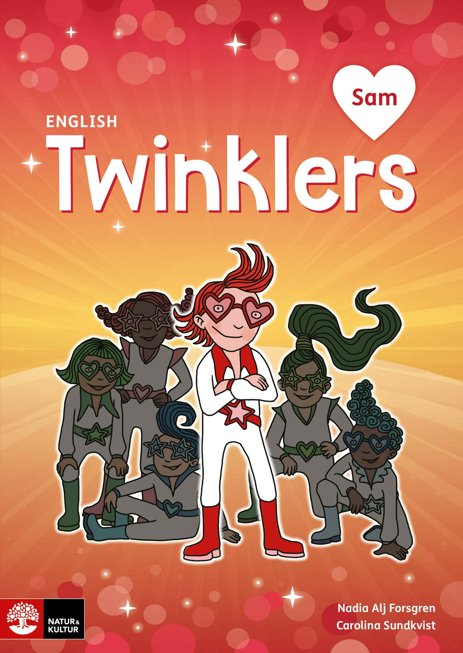 Valokuva kirjasta Nadia Alj Forsgren / Carolina Sundkvist English Twinklers red Sam, kuuluu tuoteryhmään Ruots lapset nuoret ja sarjakuvat.