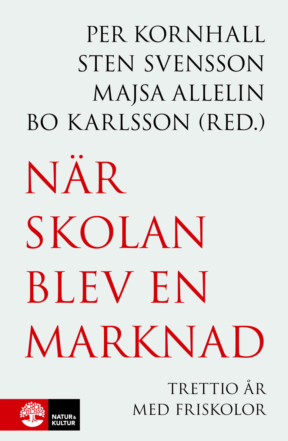 Valokuva kirjasta  När skolan blev en marknad : trettio år med friskolor, kuuluu tuoteryhmään Ruots muu tieto.