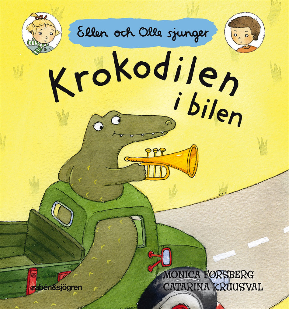 Valokuva kirjasta Monica Forsberg Krokodilen i bilen, kuuluu tuoteryhmään Ruots lapset nuoret ja sarjakuvat.