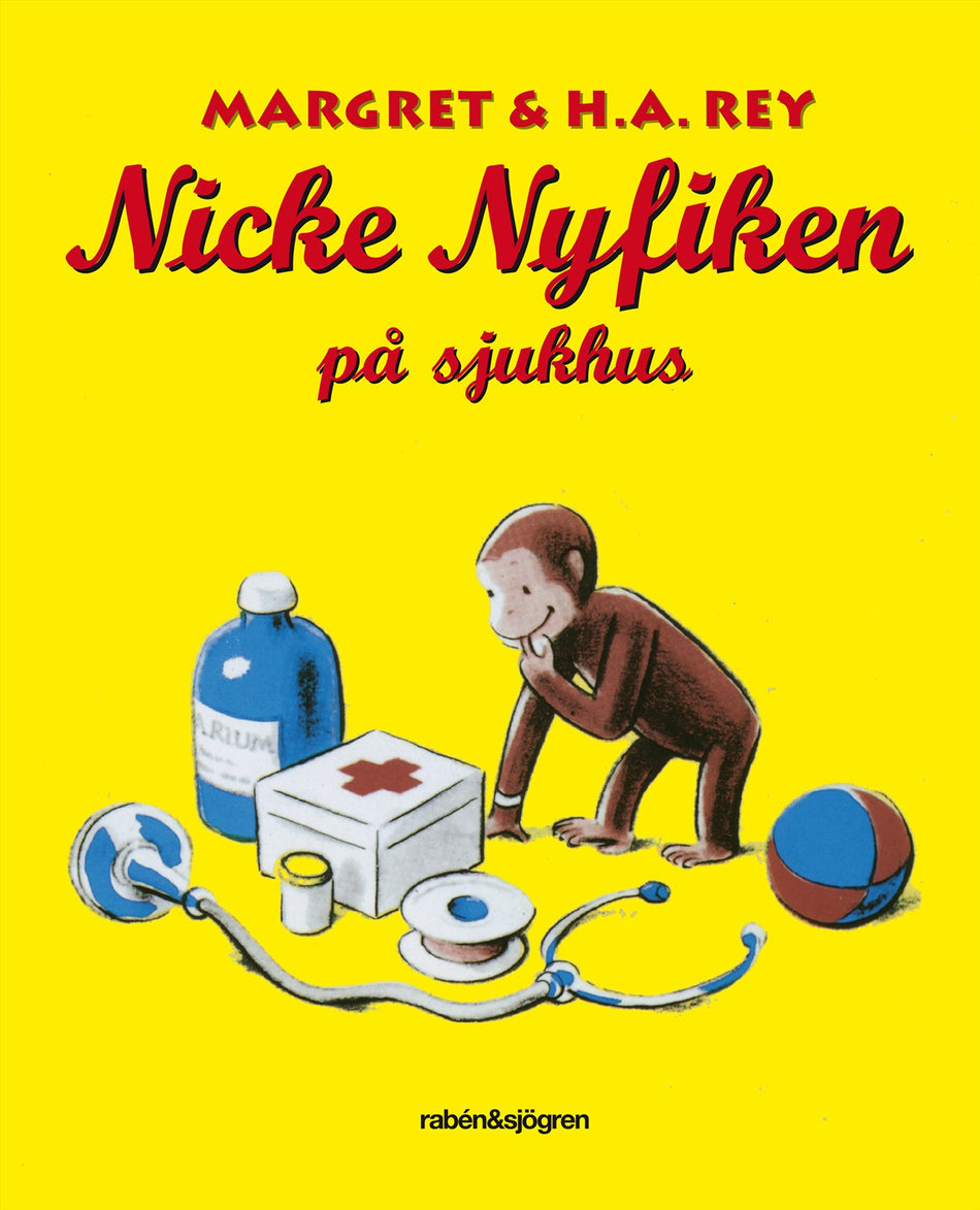 Valokuva kirjasta H. A. Rey / Margret Rey Nicke Nyfiken på sjukhus, kuuluu tuoteryhmään Ruots lapset nuoret ja sarjakuvat.