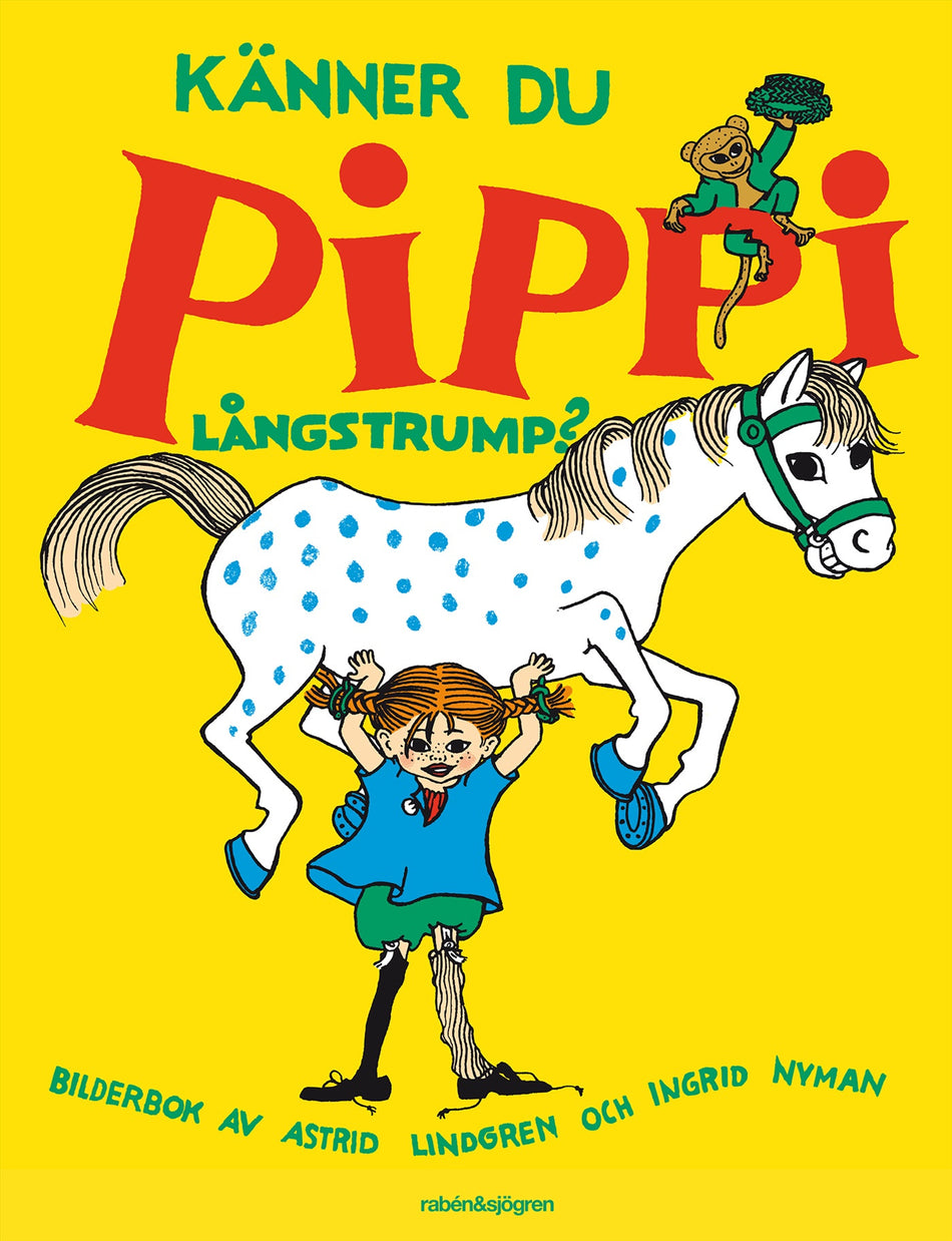 Valokuva kirjasta Astrid Lindgren Känner du Pippi Långstrump?, kuuluu tuoteryhmään Ruots lapset nuoret ja sarjakuvat.