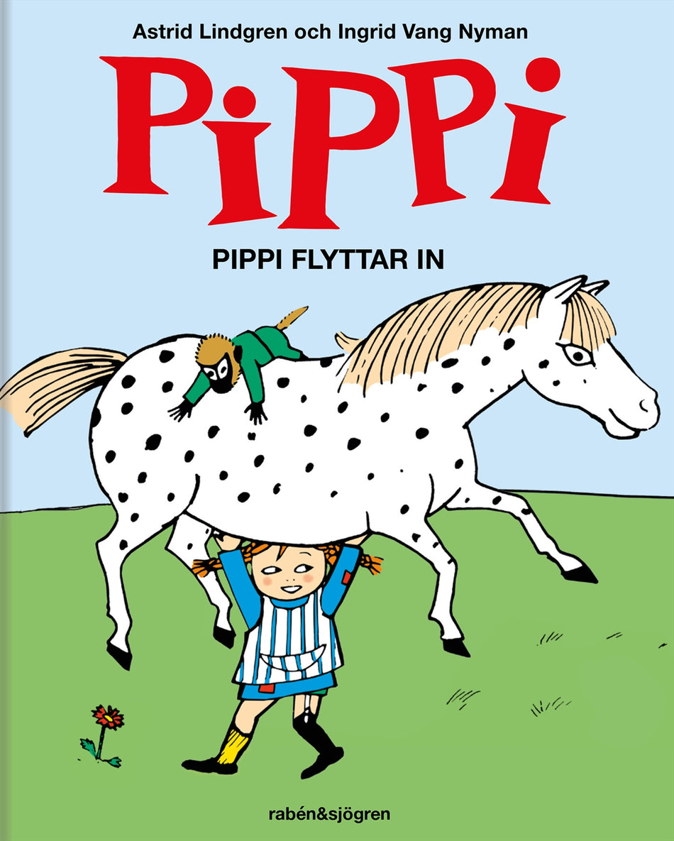Valokuva kirjasta Astrid Lindgren / Ingrid Vang Nyman Pippi flyttar in, kuuluu tuoteryhmään Ruots lapset nuoret ja sarjakuvat.