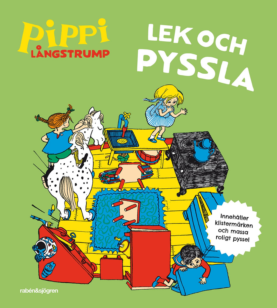 Valokuva kirjasta Astrid Lindgren Pippi Långstrump - Lek och pyssla, kuuluu tuoteryhmään Ruots lapset nuoret ja sarjakuvat.