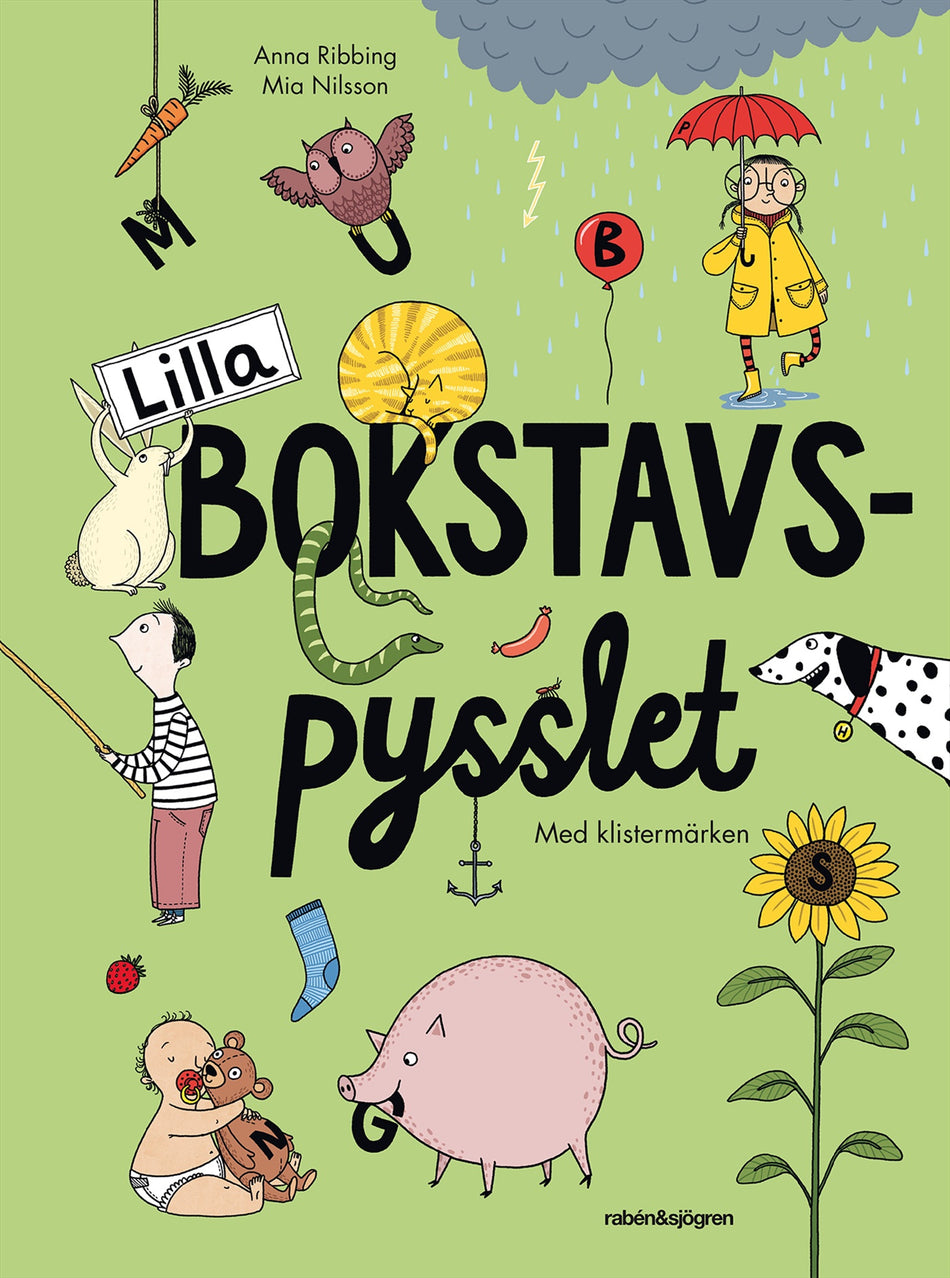 Valokuva kirjasta Anna Ribbing Lilla bokstavspysslet, kuuluu tuoteryhmään Ruots lapset nuoret ja sarjakuvat.