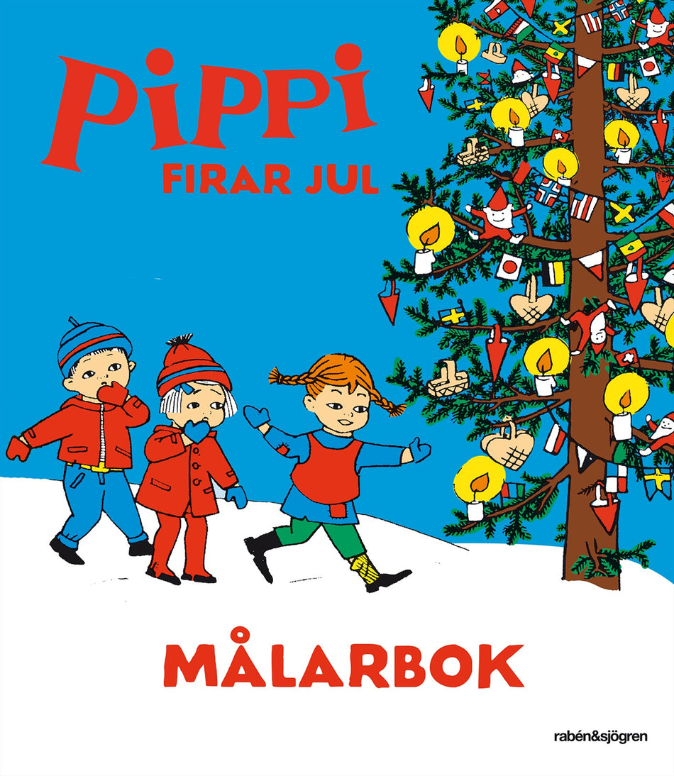 Valokuva kirjasta Astrid Lindgren Pippi firar jul - Målarbok, kuuluu tuoteryhmään Ruots lapset nuoret ja sarjakuvat.
