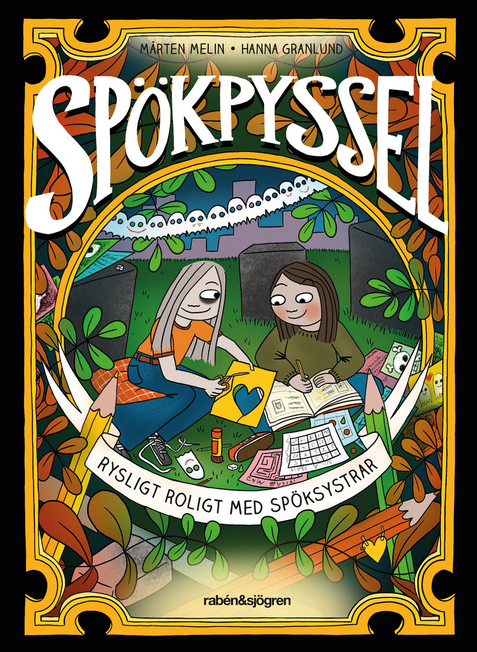 Valokuva kirjasta Mårten Melin Spökpyssel. Rysligt roligt med Spöksystrar, kuuluu tuoteryhmään Ruots lapset nuoret ja sarjakuvat.