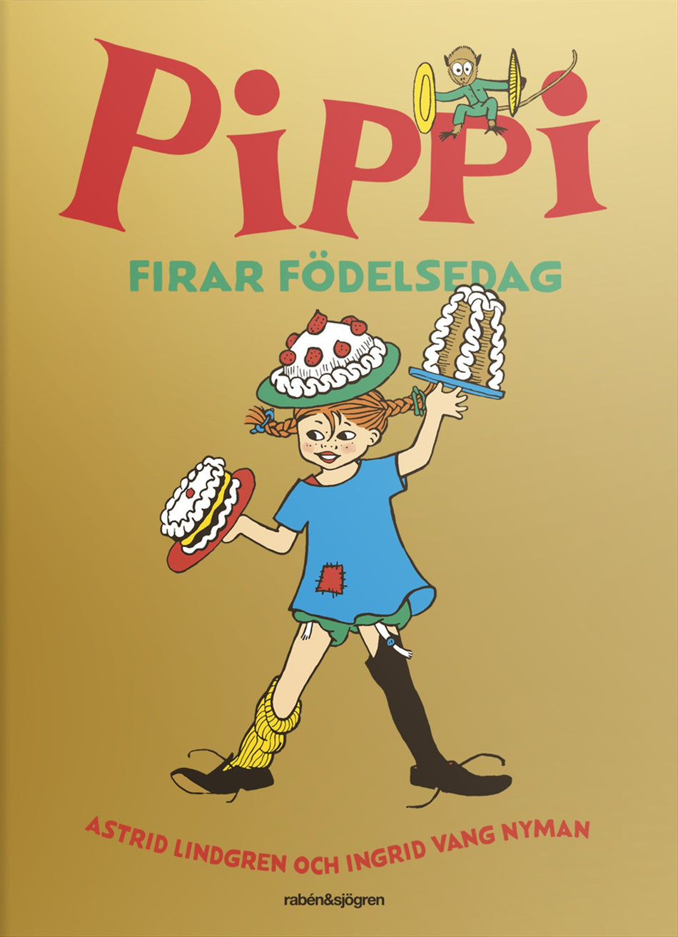 Valokuva kirjasta Astrid Lindgren Pippi firar födelsedag, kuuluu tuoteryhmään Ruots lapset nuoret ja sarjakuvat.