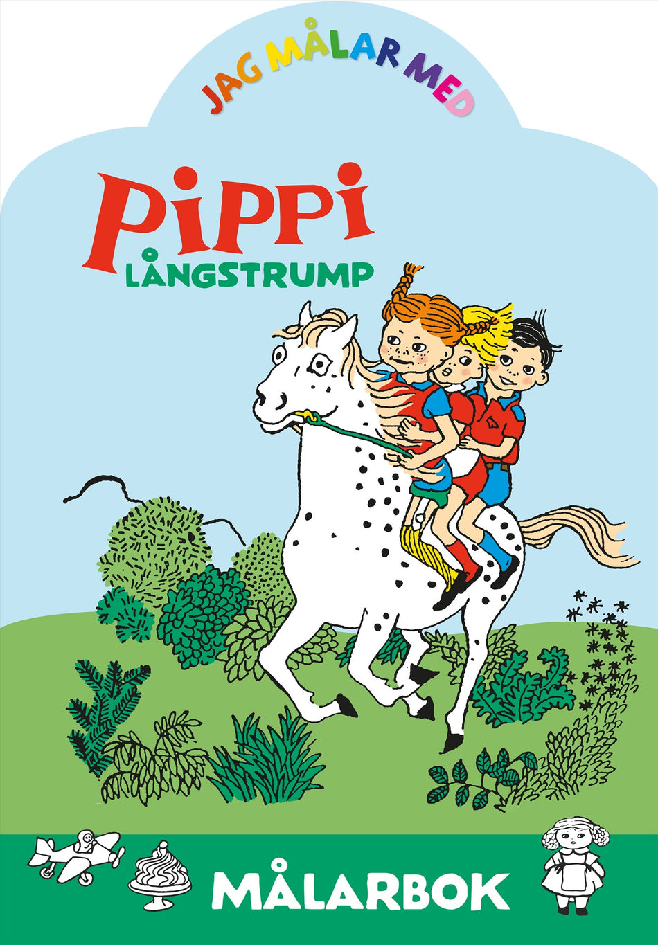 Valokuva kirjasta Astrid Lindgren Jag målar med Pippi Långstrump : Målarbok, kuuluu tuoteryhmään Ruots lapset nuoret ja sarjakuvat.