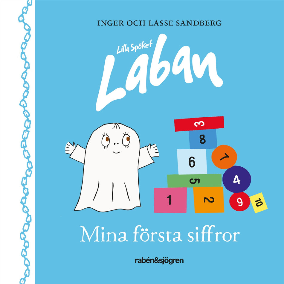 Valokuva kirjasta Inger Sandberg / Lasse Sandberg Lilla Spöket Laban - Mina första siffror, kuuluu tuoteryhmään Ruots lapset nuoret ja sarjakuvat.