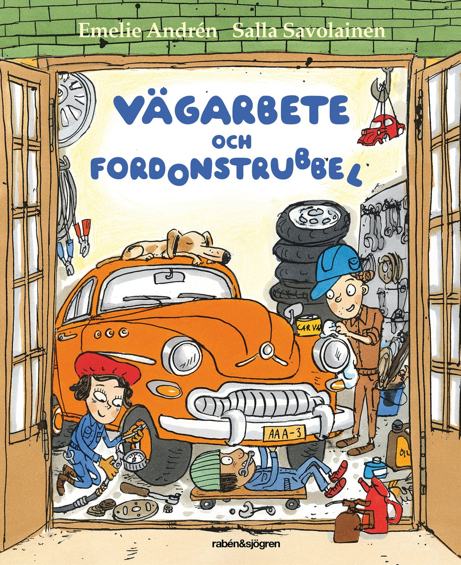 Valokuva kirjasta Emelie Andrén / Salla Savolainen Vägarbete och fordonstrubbel, kuuluu tuoteryhmään Ruots lapset nuoret ja sarjakuvat.