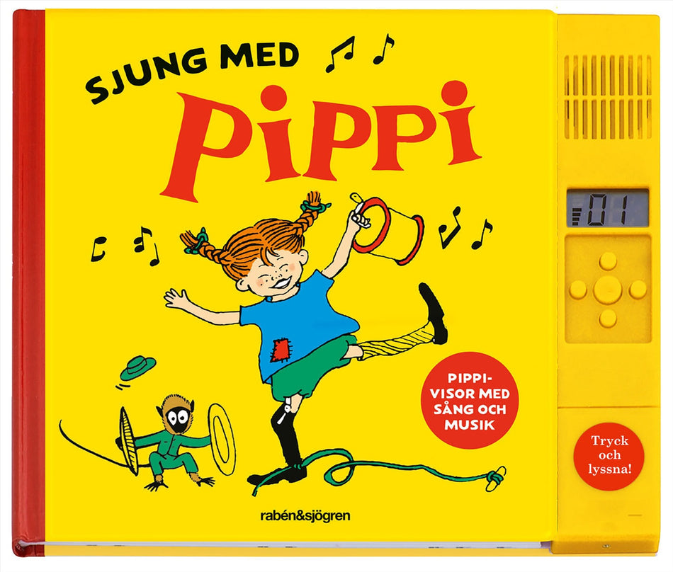 Valokuva kirjasta Astrid Lindgren Sjung med Pippi (med ljudmodul), kuuluu tuoteryhmään Ruots lapset nuoret ja sarjakuvat.