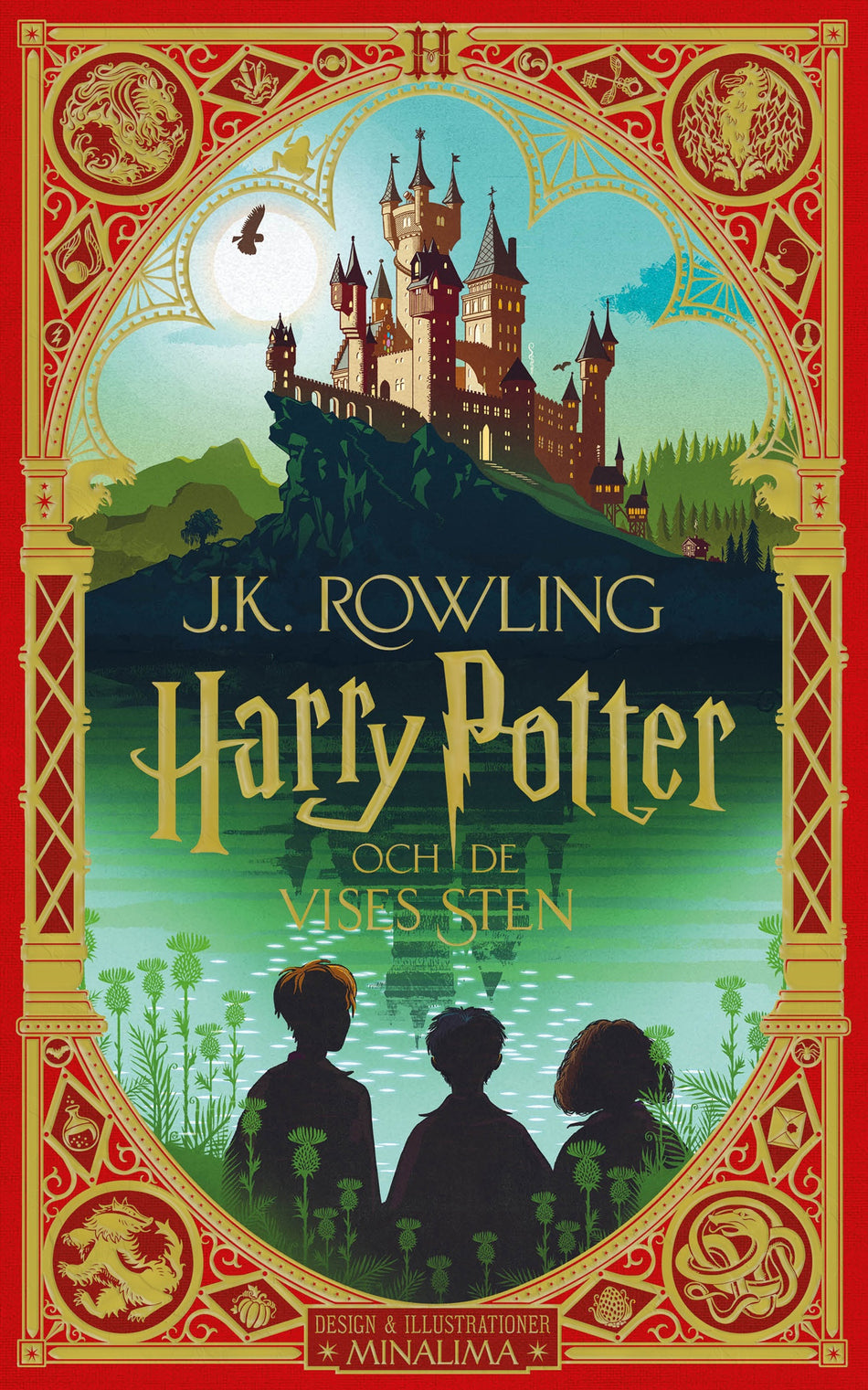 Valokuva kirjasta J.K. Rowling Harry Potter och de vises sten (jubileumsutgåva av MinaLima), kuuluu tuoteryhmään Ruots lapset nuoret ja sarjakuvat.