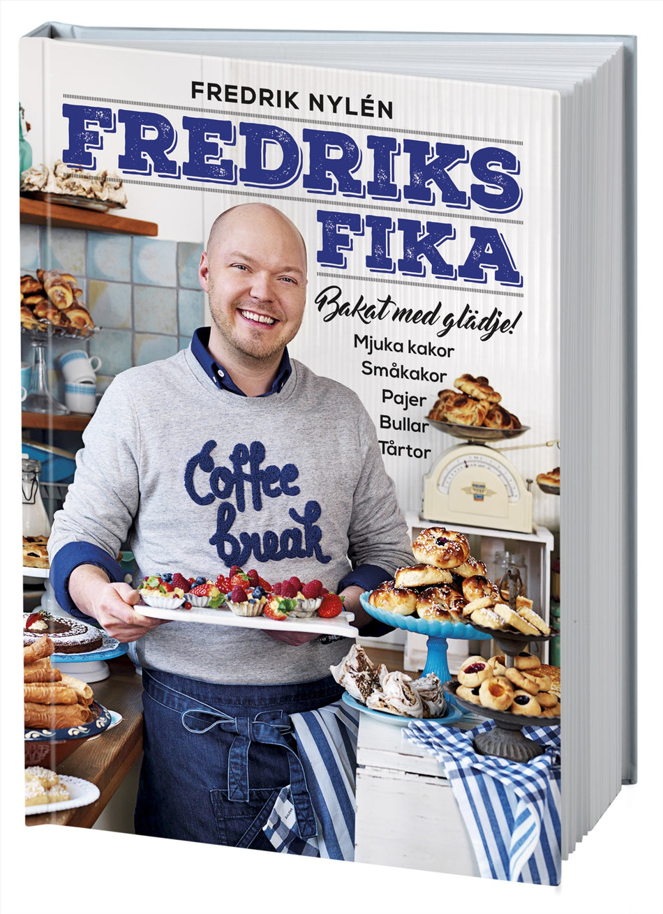 Valokuva kirjasta Fredrik Nylén Fredriks fika : bakat med glädje, kuuluu tuoteryhmään Ruots harrasteet taide.