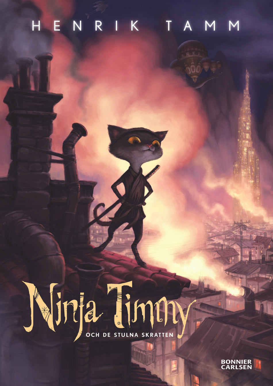 Valokuva kirjasta Henrik Tamm Ninja Timmy och de stulna skratten, kuuluu tuoteryhmään Ruots lapset nuoret ja sarjakuvat.