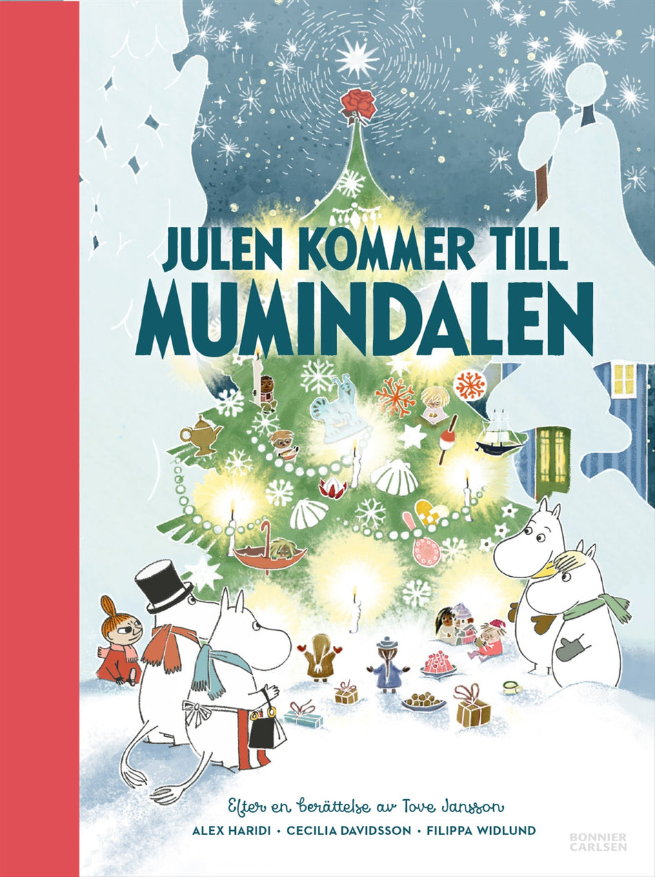 Valokuva kirjasta Tove Jansson / Cecilia Davidsson / Alex Haridi Julen kommer till Mumindalen, kuuluu tuoteryhmään Ruots lapset nuoret ja sarjakuvat.