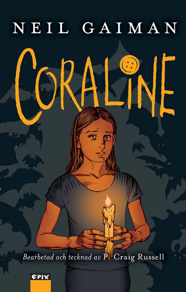 Valokuva kirjasta Neil Gaiman Coraline, kuuluu tuoteryhmään Ruots lapset nuoret ja sarjakuvat.