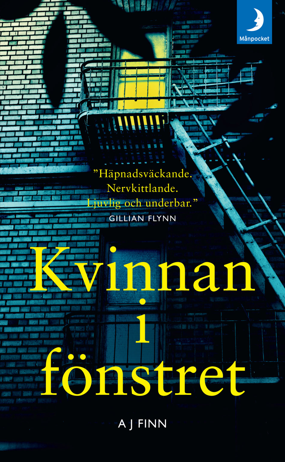 Valokuva kirjasta A. J. Finn Kvinnan i fönstret, kuuluu tuoteryhmään Ruots kaunokirjat.