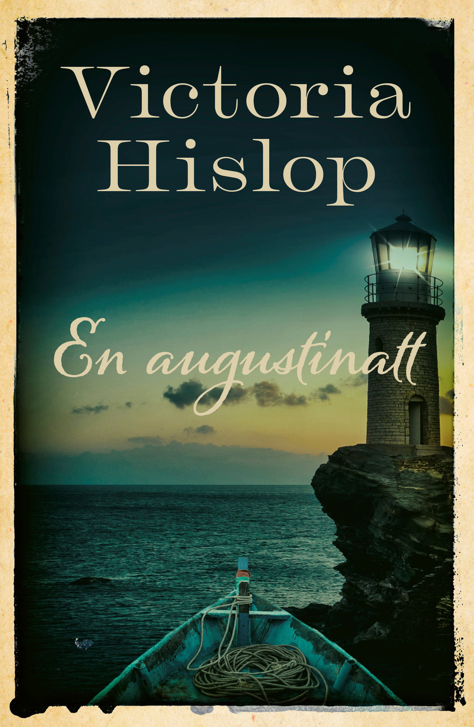 Valokuva kirjasta Victoria Hislop En augustinatt, kuuluu tuoteryhmään Ruots kaunokirjat.