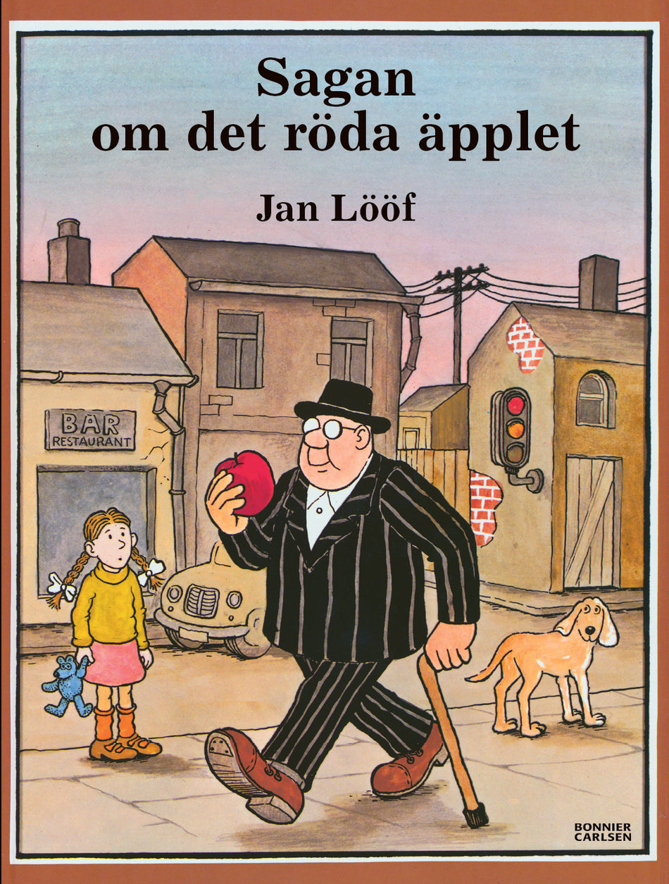 Valokuva kirjasta Jan Lööf Sagan om det röda äpplet, kuuluu tuoteryhmään Ruots lapset nuoret ja sarjakuvat.