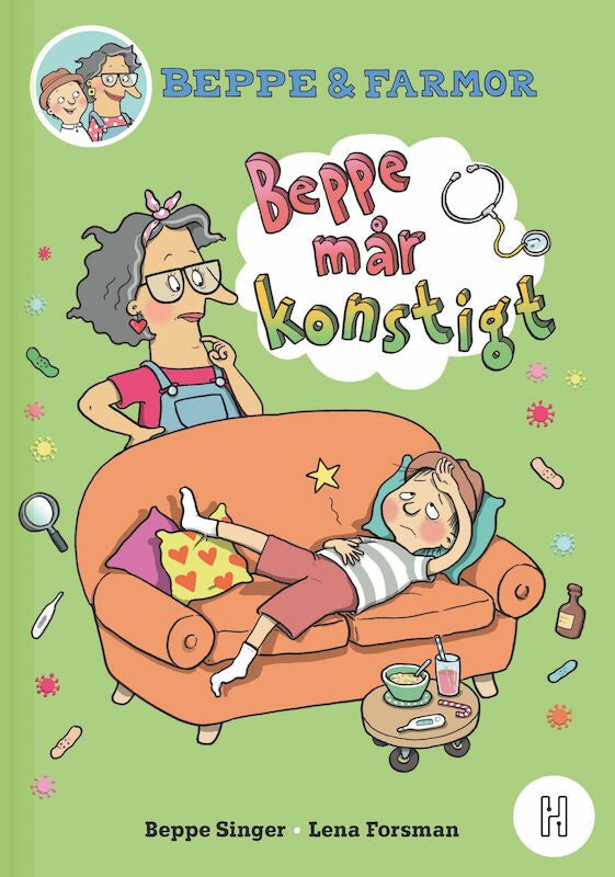 Valokuva kirjasta Beppe Singer Beppe och farmor - Beppe mår konstigt, kuuluu tuoteryhmään Ruots harrasteet taide.