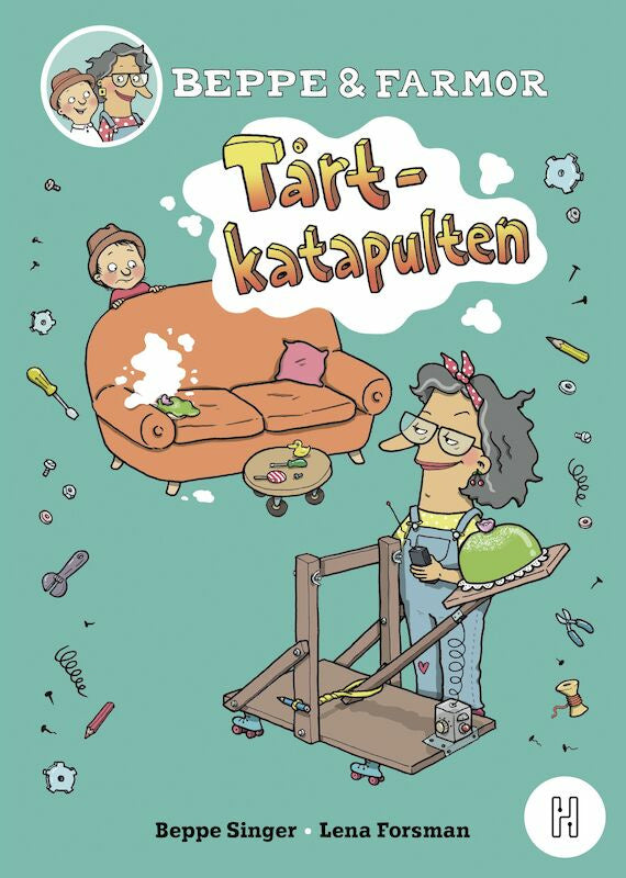 Valokuva kirjasta Beppe Singer Beppe och farmor – tårtkatapulten, kuuluu tuoteryhmään Ruots lapset nuoret ja sarjakuvat.