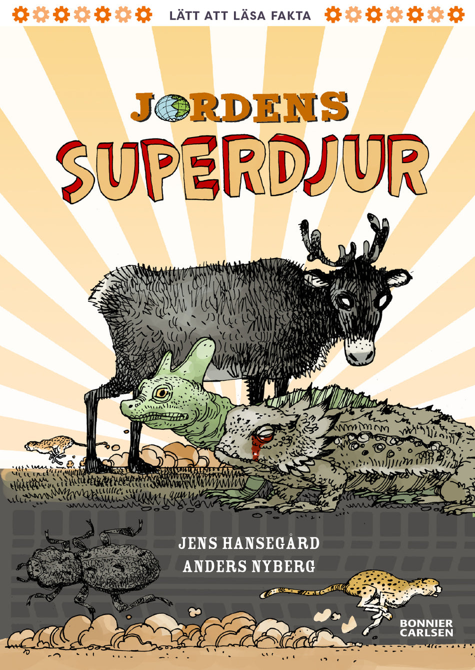 Valokuva kirjasta Jens Hansegård Jordens superdjur, kuuluu tuoteryhmään Ruots lapset nuoret ja sarjakuvat.