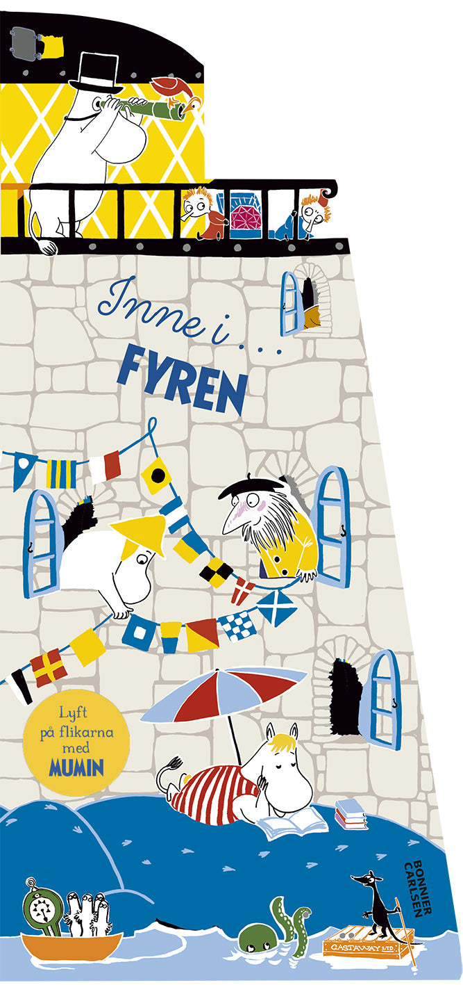 Valokuva kirjasta Tove Jansson Mumintrollen: Inne i fyren, kuuluu tuoteryhmään Ruots lapset nuoret ja sarjakuvat.